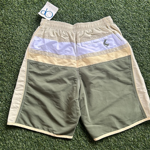 Vintage 90s NWT Ocean Pacific OP Swim Shorts Trunks Green Yellow - Picture 5 of 8